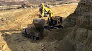 Caterpillar 6015B Excavator Loading Trucks With Two Passes - Sotiriadis Mining Works