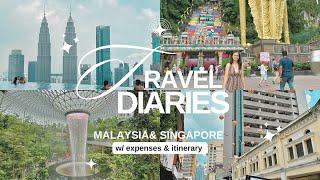 Travel Vlog ️ | MALAYSIA & SINGAPORE 2023  | w/ expenses and itinerary