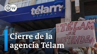 Empleados acampan frente a agencia Télam y reclaman reapertura