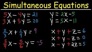 Simultaneous Equations - Tons of Examples!