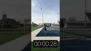 Solid ~40 yard/4.0sec punt into wind #football #kicker #punter #collegefootball