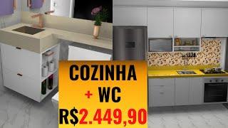 COZINHA  AMERICANA PEQUENA + BANHEIRO MODERNO POR APENAS...2.449.00 VEJA)