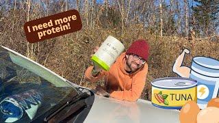 Living In My Car | Increasing My Protein | Delivery Ride Along 