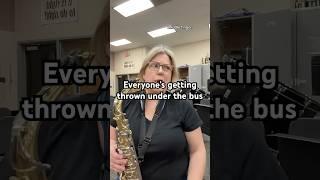 Inside a Middle School Band Room - Thrown Under the Bus #trumpet #sax #flute #drummer #banddirector