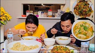 Jhyol mo:mo n Chowmein|| Bikram ️ Kamala||Newvlog