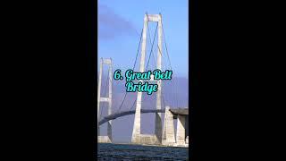 10 Longest Suspension Bridges In The World! #shorts #viral #bridge #shortsviral #top