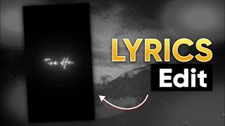 How to Make New Trending Glowing Lyrics Video Editing in Alight Motion | Technical Sohail