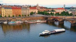 Vltava River in Prague by Drone