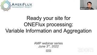 AMP webinar series: Ready your site for ONEFlux processing