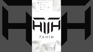 Fahim name logo design in illustrator  #illustrator #logodesign #logo