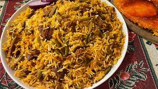 طرز تهیه لوبیا پلو با گوشت تیکه ای بسیار خوشمزه، بی نظیر و ته‌دیگ سیب‌زمینی با ترفندهای سرآشپز پری