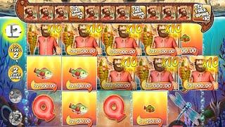 BIG BASS SPLASH 10X MULTIPLIER EPIC WIN 6 FISHERMAN IN 12 FREE SPINS - BONUS BUY ONLINE SLOT