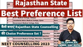 Rajasthan state Counselling choice preference list , how to make preference? || Dr Counsellor Neet