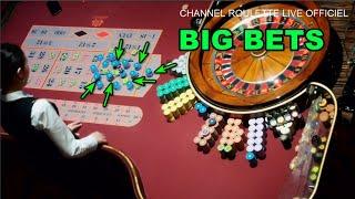 BIG BETS IN TABLE IN ROULETTE IN CASINO LAS VEGAS NIGHT SUNDAY 12/01/2025