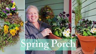 Spring Porch Refresh For Our 1870s Country Farmhouse | Lets Chat About Daffodils