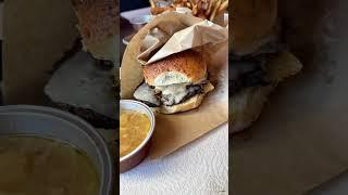 French Onion Soup Burger at D-Luxe