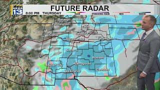 Snow continues to move into New Mexico through Thursday