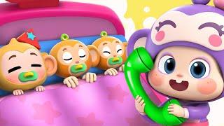 Five Little Monkeys Jumping On The Bed | Safety Rules for Kids | Nursery Rhyme & Kids Song | BabyBus