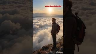 Meghalaya Waterfall Beauty – Real Clouds & City View "#short#ai#trending #yt short#travel