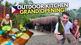 Watch Us Cook for the First Time in Our New DIY Outdoor Kitchen!