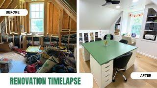 Renovation Timelapse from beginning to end: homeschool edition!