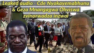 Leaked audio - Cde Nyokayemabhunu & Geza Mnangagwa Obviswa zvinorwadza inzwai 