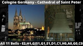 Cologne Cathedral (Kölner Dom) - Plenum of 11 Bells (The Sound of Each Bell & All Bells Ringing) 