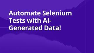 How to generate test data using AI | Selenium | Ollama AI