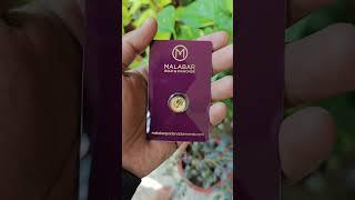 1 GM Gold coin Malabar Gold and Diamonds | Rose Gold Coin #malabargoldanddiamonds #goldcoin #24k