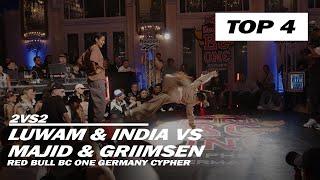 LUWAM & INDIA VS MAJID & GRIIMSEN | 2VS2 HIPHOP X BREAKING | RED BULL BC ONE GERMANY CYPHER