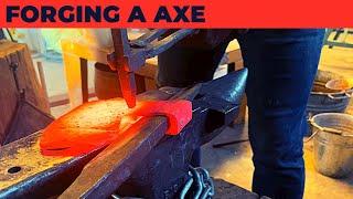 Forging a axe with Linus Gustafsson