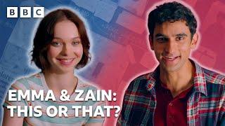 Emma Myers & Zain Iqbal - This or That Challenge | A Good Girl's Guide to Murder - BBC