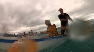 Hawaiian Outrigger Canoe Surfing with Emma