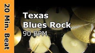 Texas Blues Rock Drum Track 90 BPM (20 Minute Drum Loop)