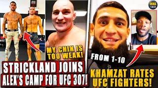 Sean Strickland JOINS Alex Pereira's camp for UFC 307! Khamzat RANKS UFC Fighters from 1-10! Jones