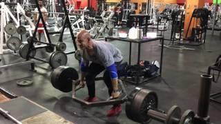 Kurt Weidner working set #3 deadlifts 510 lbs x 10 reps at body weight of 201.5 lbs