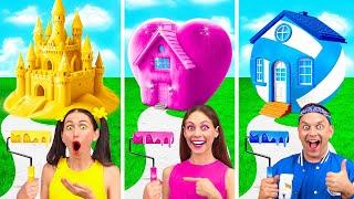 One Colored House Challenge | Prank Wars by BaRaDa Gold Challenge