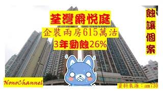 【二手樓市】荃灣‧爵悅庭2房單位，減價35萬，615萬易手，持貨3年，帳面就蝕左215萬。你點睇？