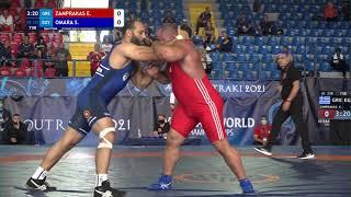 1/2 GR - 130 kg: E. ZAMPRAKAS (GRE) v. S. OMARA (EGY)