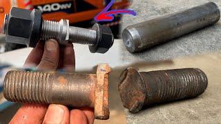 How Mechanic Make A Most Beautiful Truck Wheel Bolt That Was Not Available In Market // Must watch