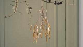 Homemade brass mistletoe - DIY by Søstrene Grene