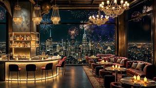 New Year's Eve Ambience at Luxury New York Bar Ambience ~ Smooth Jazz Saxophone Music to Relaxing