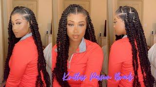 How to EASY Long Knotless Passion Braids on Yourself!!