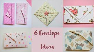 6 Easy Paper Envelopes | Folding Letter into Envelopes | Gift Envelope  #envelope