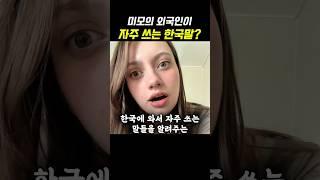 한국에 와서 자주 쓰는 말들을 알려주는 외국인