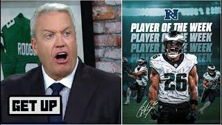 GET UP | "Player of the week" - Rex Ryan on Saquon burns Giants with Eagles' overwhelming victory.