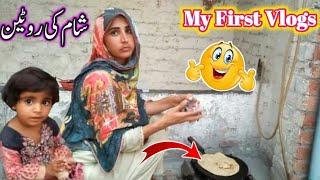 My First Vlog | شام کی روٹین،Village life,Happy Small Family Vlog