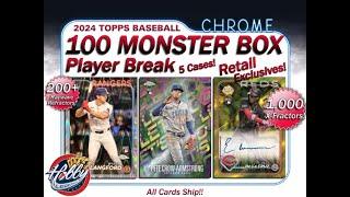 2024 Topps Chrome 5 Case (100 MONSTER BOX) Player Break #3 eBay 08/28/24