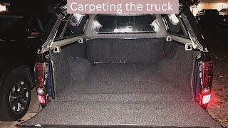 Pt 1 of building my dream truck camper (carpeting the bed)