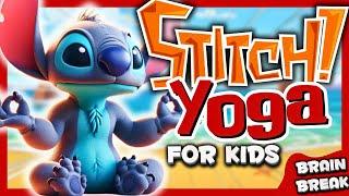 STITCH YOGACalming yoga for kids️ Lilo & Stitch Summer Brain Break‍️Danny Go Noodle inspired